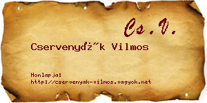 Cservenyák Vilmos névjegykártya